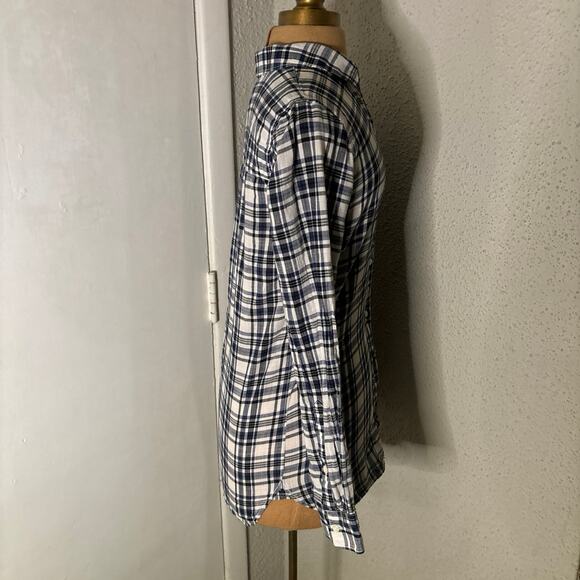 Madewell Slim Ex-Boyfriend Plaid Button Down Shirt XS Academia Classic Preppy - Picture 4 of 12